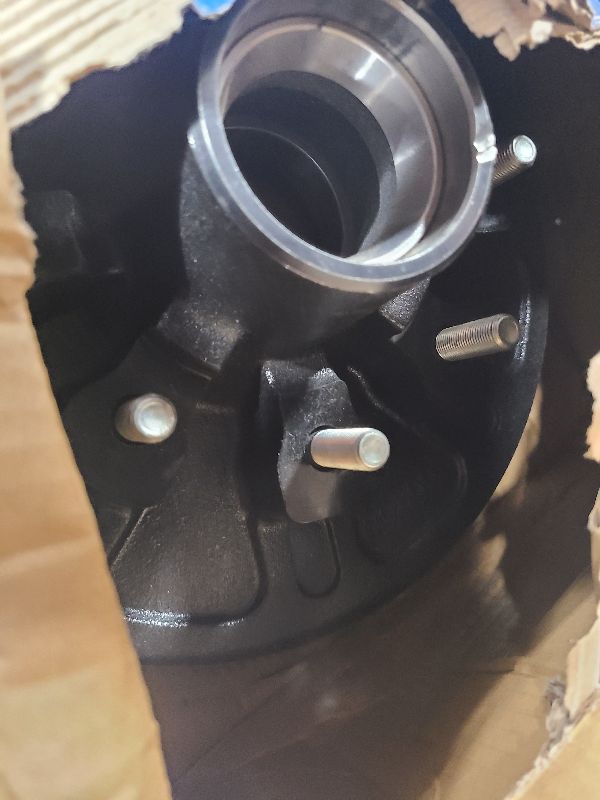 View 2 of 12"x 2" Trailer Brake Drum Kit 8 on 6.5" Replacement for 7000LBS Axle Hub Heavy Duty 8 Bolt Trailer Brake Hub Drum Assembly with 1/2"-20 Stud 25580, 14125A Drums 008-219-04-22004K
