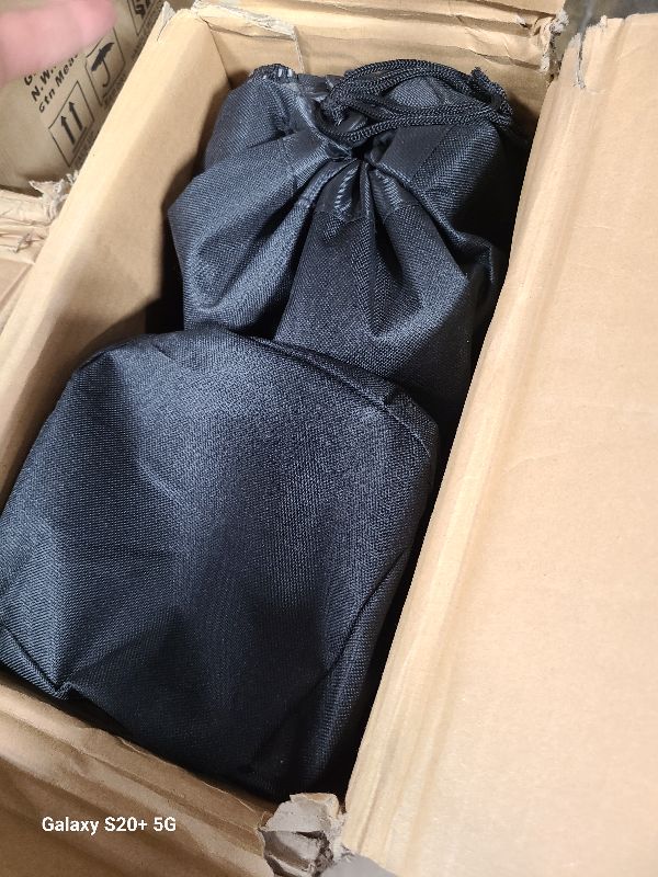 Photo 1 of 2 Pack Oversized Folding Camping Chairs Lawn Chairs Support 450 LBS Black