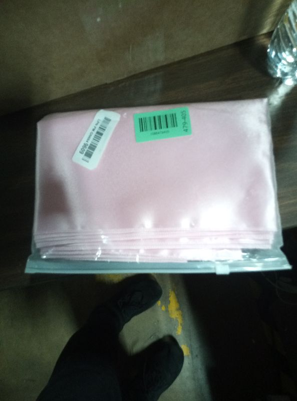 Photo 1 of 2 Pack Light Pink Table Runners 12 x 108 Inch, Rectangular Smooth Satin Silk Table Runner for Wedding, Banquet, Birthday Party Decoration