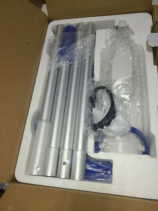 Photo 1 of (2026 Upgrade) Little Shark Cordless Pool Vacuum, 60W Motor, 18 GPM Strong Suction, 5000mAh Battery, 60-Min Runtime, Compact Lightweight Handheld Pool Cleaner for Above Ground Pools & Hot Tubs