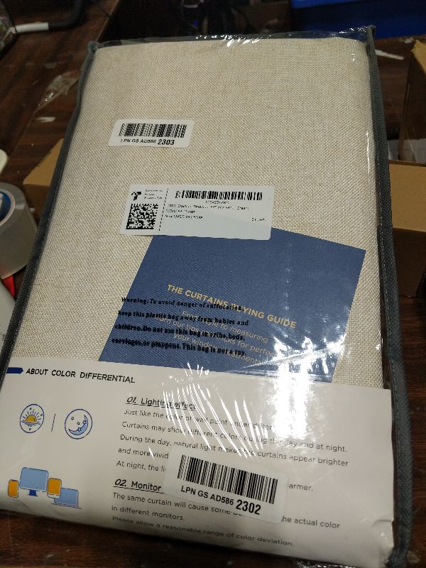 Photo 1 of 100% Blackout Shield Linen Textured Total Blackout Curtains for Bedroom 84 Inches Long, Back Tab/Rod Pocket Living Room Drapes, Thermal Insulated Blackout Curtains 2 Panels Set, 50" W x 84" L, Cream