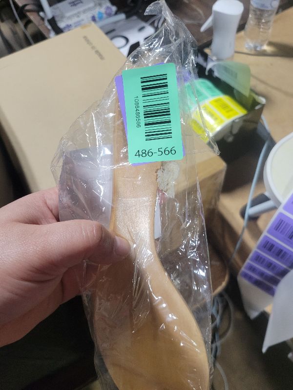 Photo 1 of 100% Natural Boar Bristle Body Brush with Contoured Wooden Handle by TOUCH ME