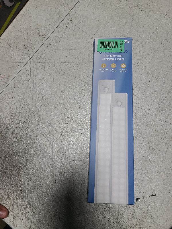 Photo 1 of 12inch Under Cabinet Lights, Motion Sensor Light Indoor, 2200mAh Rechargeable Battery, Wireless, Magnetic, 5 Levels Dimmable Closet Lights, Under Counter Lights for Kitchen, Bathroom (2 Pack)