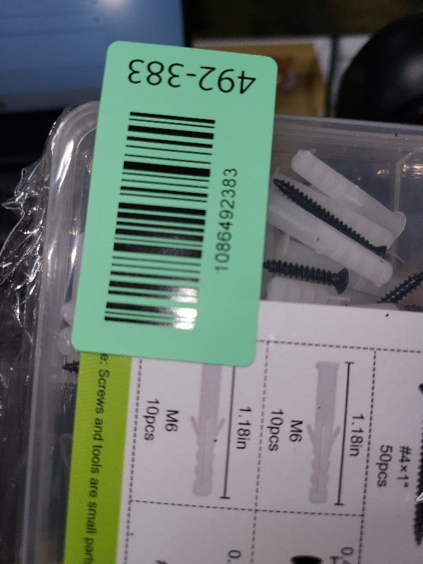 Photo 1 of #4 Flat Head Small Wood Screws Assortment kit 420Pcs, Black Short Screw Set
