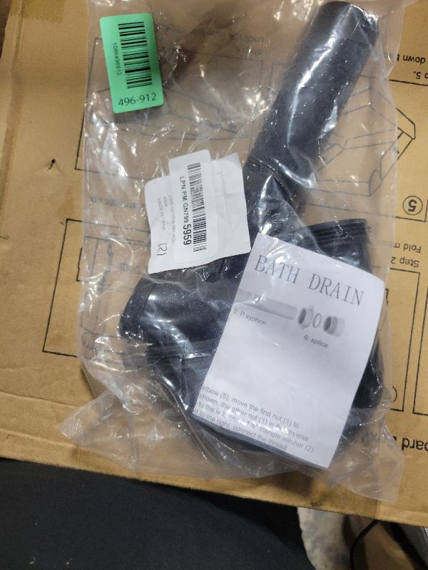 Photo 1 of (1 Pack-Black) eflyefly 1-1/2 inch P Trap Kitchen Bathroom Sink Drain Kit
