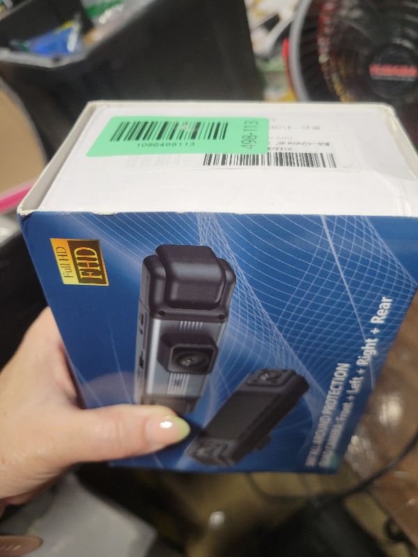 Photo 1 of 4 Channel 360° Dash Cam Front Rear Inside & Left Right 4K+1080P*3 FHD Car Camera, 5GHz WiFi & App Control 8 IR Lamps Night Vision 24H Parking Mode, G-Sensor, Loop Recording, Includes 64GB (Gunmetal)