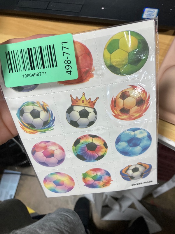 Photo 1 of 120 PCS Soccer Pre-Cut Temporary Tattoos for Kids