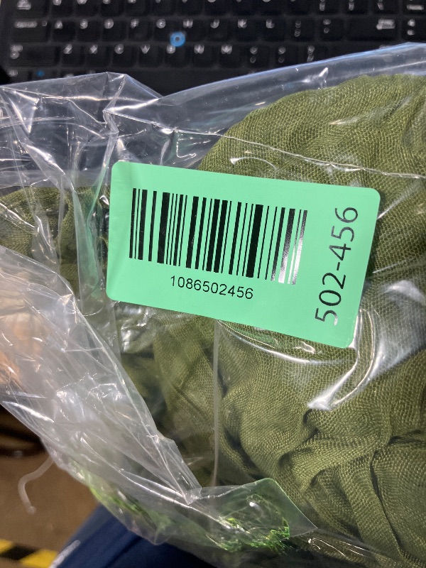 Photo 1 of 12 Pack Olive Green Cheesecloth Table Runner 17x108 Inch Boho Rustic Semi Sheer Gauze Cheese Cloth Table Runner for Wedding Bridal Shower Baby Shower Party Farmhouse Dining Table Decor