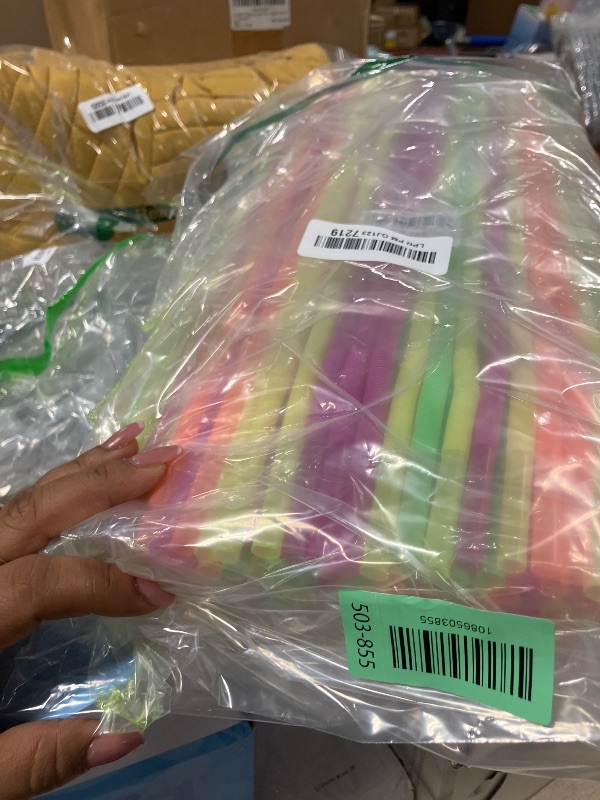Photo 1 of 200 Extra Long Bendy Straws Disposable, 17 In, Twist Up to 19.5 In