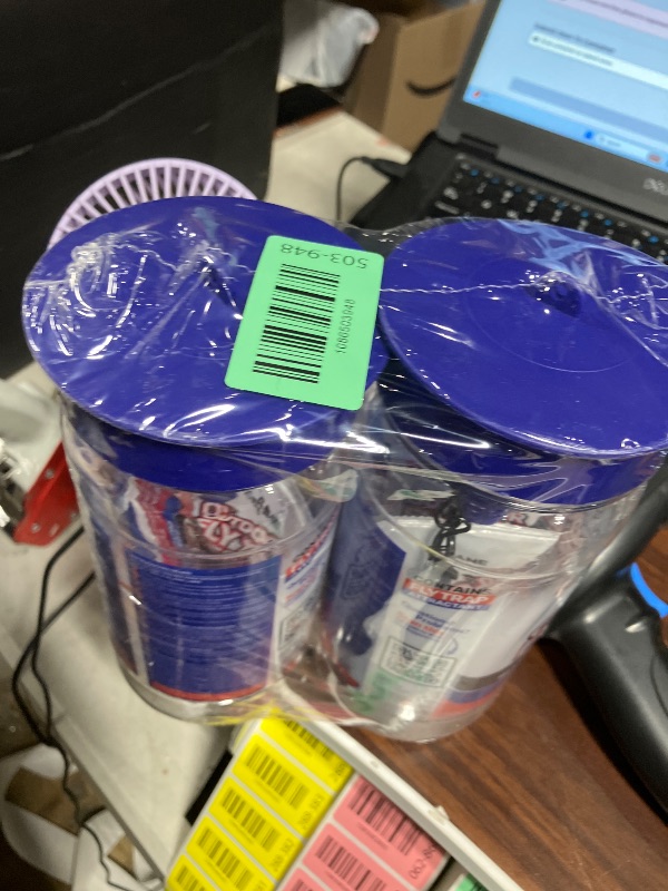 Photo 1 of 2 Fly Traps Outdoor Fly Trap for Patio with 4 Non-Toxic Dissolvable Bait Refills. Reusable Hanging Bug Catcher Killer for All Filth Flies for Outside Bug Control Yard Ranch. Hanging Chains Included.