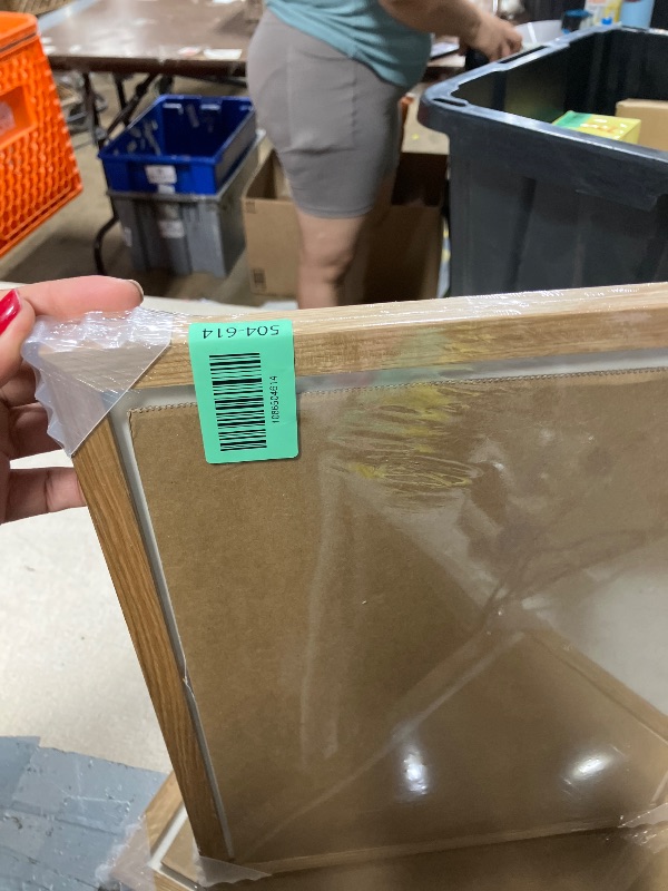 Photo 1 of 11x14 Picture Frame, Solid Oak Wood 11x14 Photo Frame with Mat to 8x10