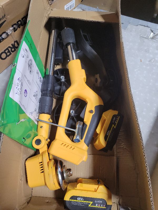 Photo 1 of 15' Wacker, Electric Weed Eater, Cordless String Trimmer with 2 x 20V 5.0Ah Batteries, Auto Line Feed, Lawn Mover & Edger, Brushless Grass...