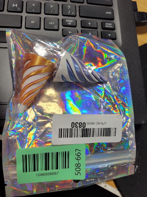 Photo 1 of 2 PCS Impossible Cone Spiral Cone Fidgets, 3D Printed Impossible Pyramid Passthrough Sculpture Optical Illusion, Desk Toy for Anxiety Relief, Office Workers Novelty Gifts