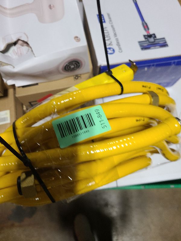 Photo 1 of 1/2" CSST Gas Line for Natural Gas & Propane | Flexible Corrugated Stainless Steel Gas Tubing with PVC Cover, Brass Fittings Included | Gas Pipe for Grills, Heaters, Stoves, Generators (33ft)