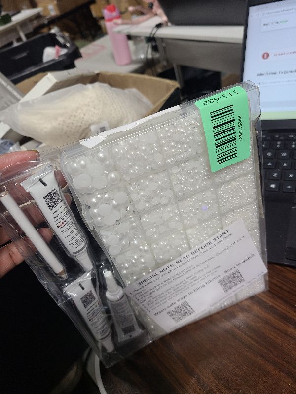 Photo 1 of 18000 Pcs White Flatback Pearls Beads for Crafting Crafts Decor Bedazzling, 2-10mm Half Flat Back Pearls Faux Decorative Rhinestones Diamond Bedazzle Gems for Decorations Shoes Clothes Kit B7000 Glue