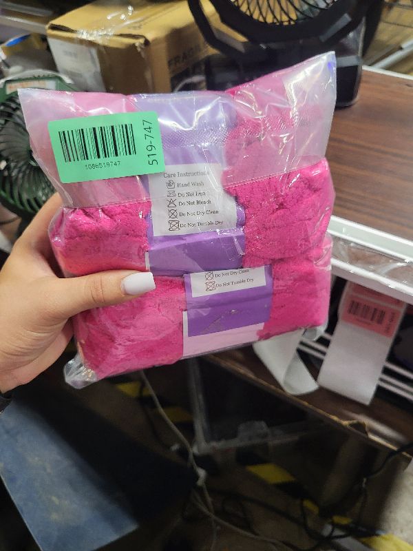 Photo 1 of 2 Pack Chunky Chenille Yarn for Crocheting Hand Knitting,Soft Thick Bulky Chunky Fluffy Plush Velvet Crochet Blanket Yarn for Crocheting Baby Blankets/DIY Crafts/Home Decor 2 * 100g(Hot Pink)