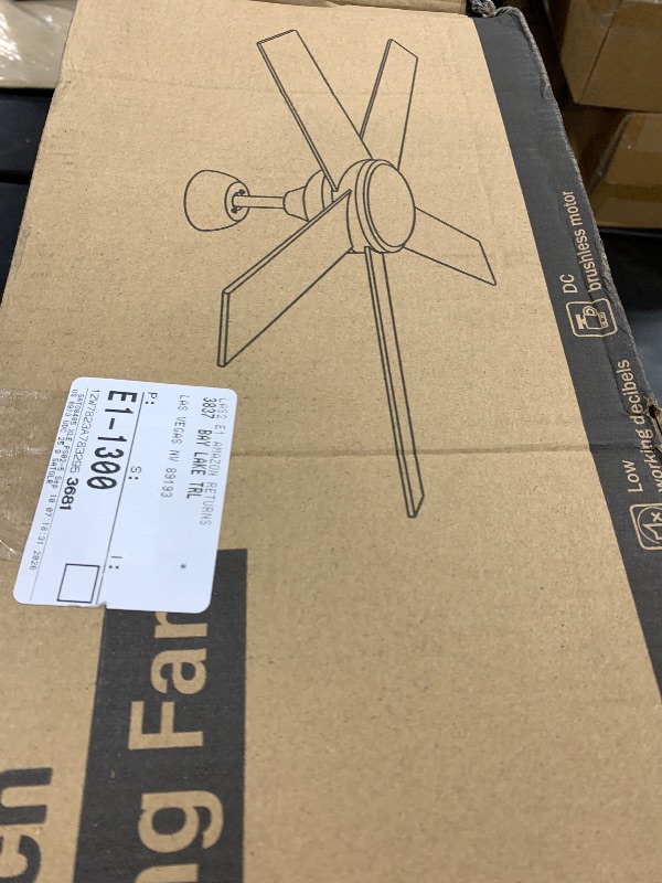 Photo 1 of Fanbulous 48 Inch Ceiling Fan with Light and Remote, Black