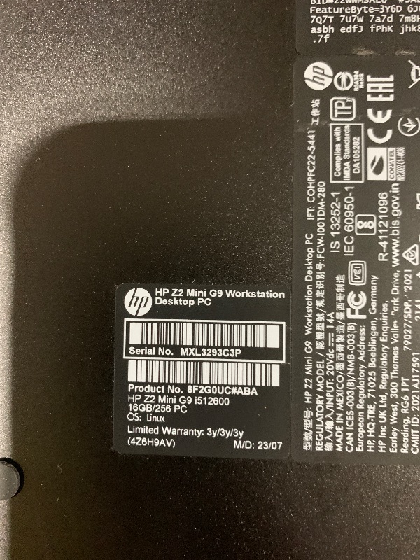 Photo 1 of HP Z2 Mini G9 Workstation Core i5-14500 16GB RAM 512GB SSD