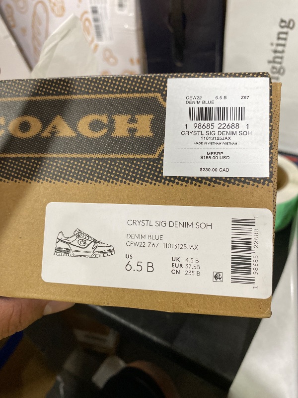 Photo 1 of Coach Soho Crystal Signature Denim Sneakers