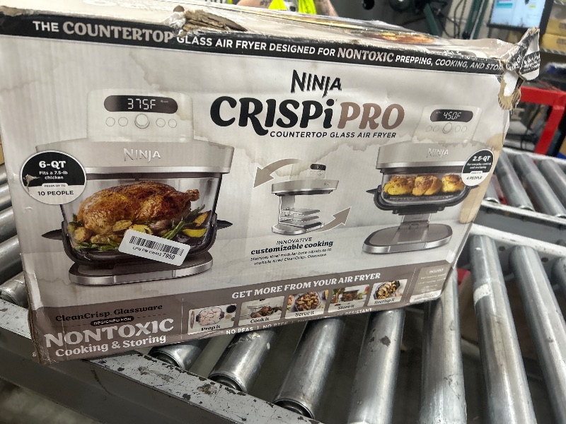 View 3 of Ninja Crispi Pro Glass Air Fryer Bone AS101LG 6-in-1