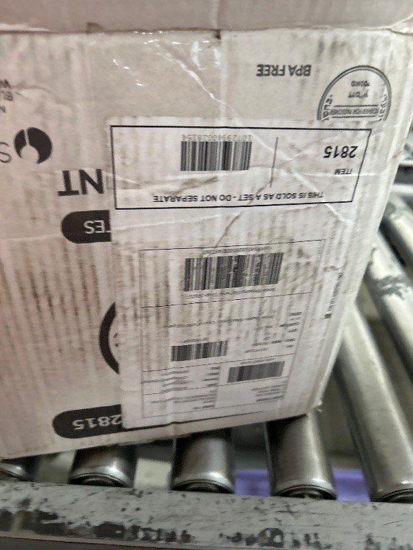 View 3 of Bluesky Trading 10" White/Gold Rim Plates - Case of 120