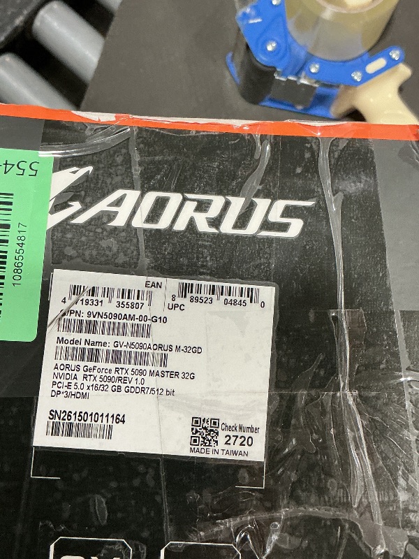 Photo 1 of GIGABYTE AORUS GeForce RTX 5090 MASTER 32G Graphics Card