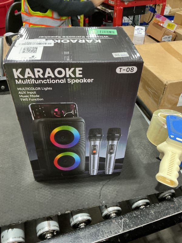 Photo 1 of PWBSLAI Bluetooth Speaker with 2 Wireless Microphones
