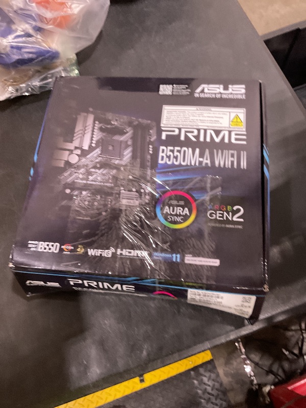 View 3 of ASUS Prime B550M-A WiFi II AMD Micro ATX DDR4 Motherboard with PCIe 4.0, WiFi 6, ECC Memory, HDMI 2.1, RGB Header