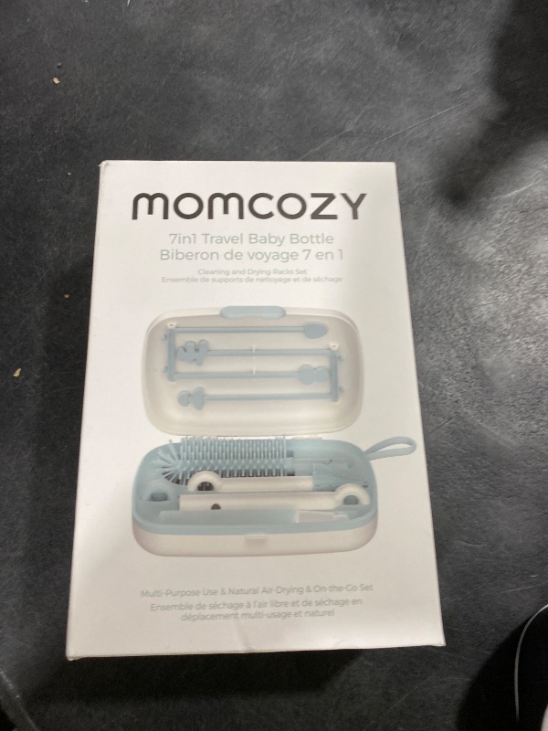 Photo 1 of Momcozy 7-in-1 Baby Bottle Brush Set with Drying Rack, Green
