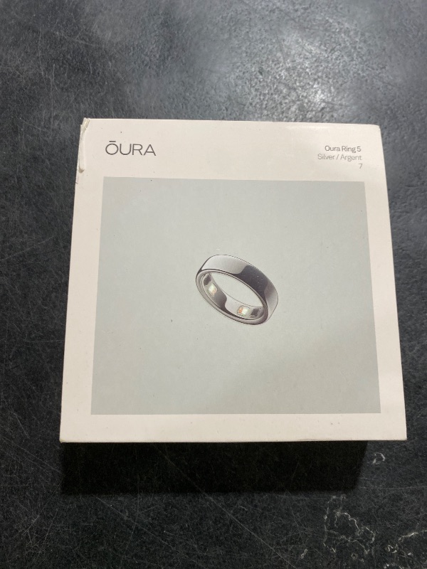 View 2 of Oura Ring 5 Smart Ring - Silver - Size 7 - Fitness & Sleep Tracker