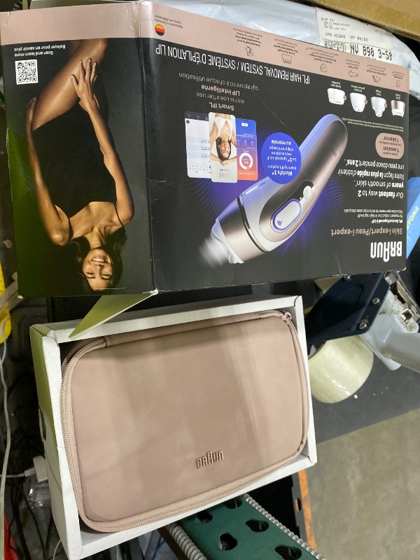 Photo 1 of Braun Skin i-Expert Smart IPL PL7219 at Home Laser Hair Removal for Women and Men with App, Premium Pouch, Venus Razor, 2 Smart Heads, Facial Trimmer