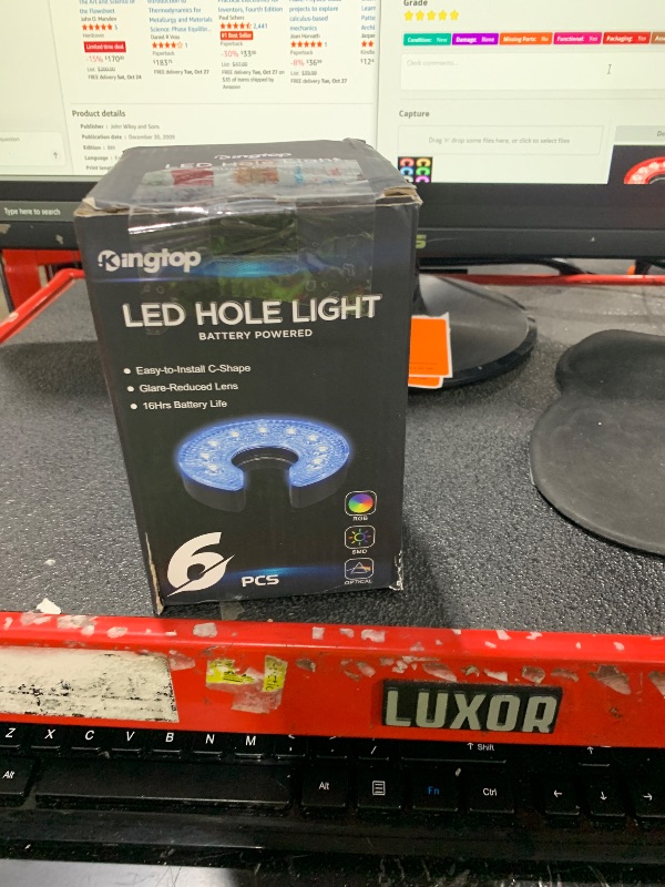 View 2 of KINGTOP LED Golf Hole Lights, RGB C-Shape, 6 Pack