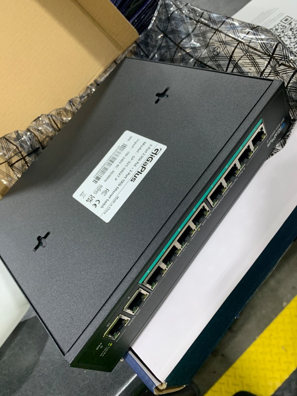 View 3 of GigaPlus 10-Port 10Gb Unmanaged PoE Ethernet Switch