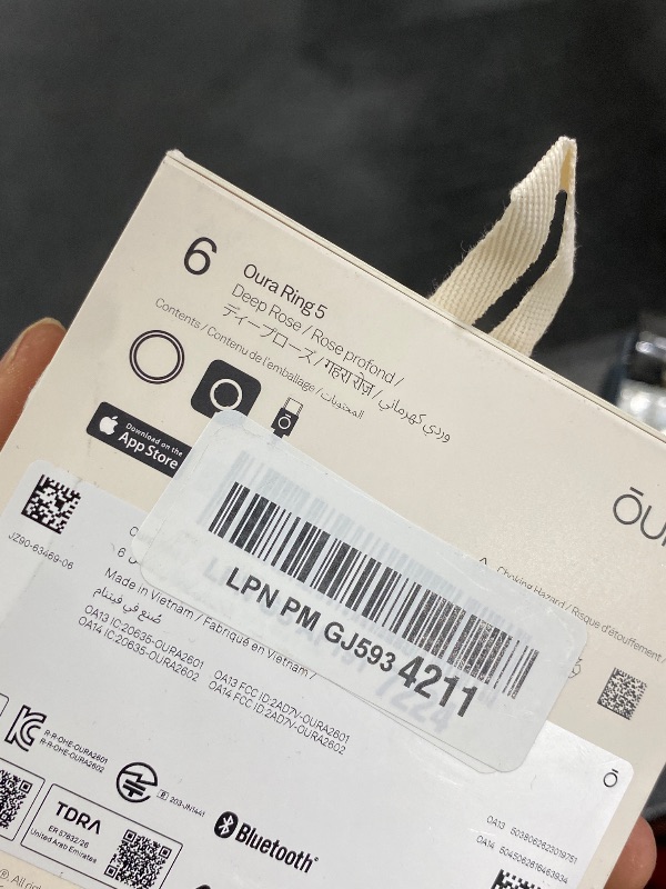 View 3 of Oura Ring 5 Smart Ring - Deep Rose - Size 6 - Fitness & Sleep Tracker