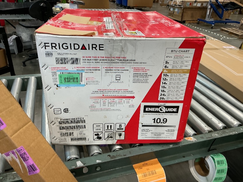 View 2 of [SOLD FOR PARTS] Frigidaire 8,000 BTU Window Air Conditioner with Remote Control, Cools Up to 350 Sq. Ft., Quiet Operation, Eco Mode, 3 Fan Speeds, Auto Restart, White