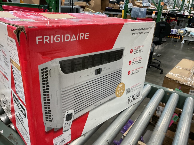 View 3 of [SOLD FOR PARTS] Frigidaire 8,000 BTU Window Air Conditioner with Remote Control, Cools Up to 350 Sq. Ft., Quiet Operation, Eco Mode, 3 Fan Speeds, Auto Restart, White