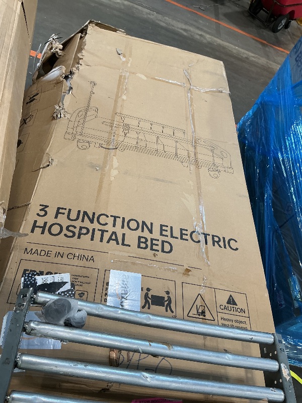 View 2 of [LEG IS DAMAGED] Real Relax 3-Function Full Electric Hospital Bed with Mattress