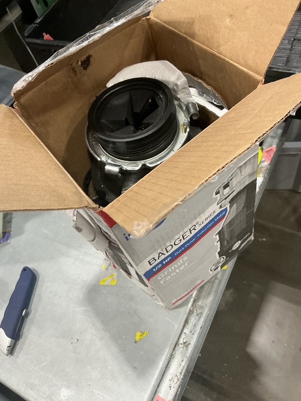 View 3 of [See notes] InSinkErator Badger 5 Garbage Disposal with Power Cord, Badger Series 1/2 HP Continuous Feed Food Waste Disposer
