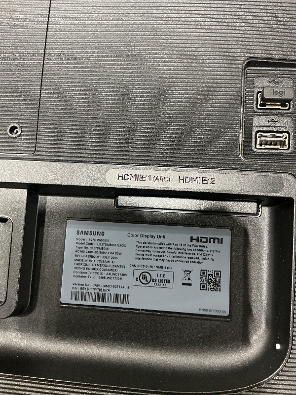 View 5 of [See Clerk Notes] SAMSUNG 27-Inch M5 (M50D) Series FHD Smart Monitor with Streaming TV, Speakers, HDR10, Gaming Hub, Multiple Ports, Workout Tracker, Vision Accessibility Tools, LS27DM500ENXGO, 2024
