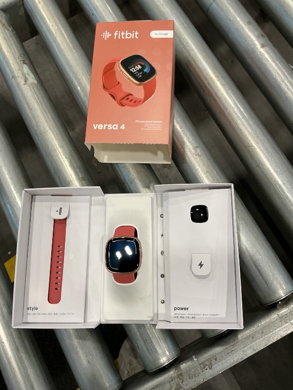 View 2 of **View Clerk Notes**Fitbit Versa 4 Smartwatch - Pink Sand/Copper Rose
