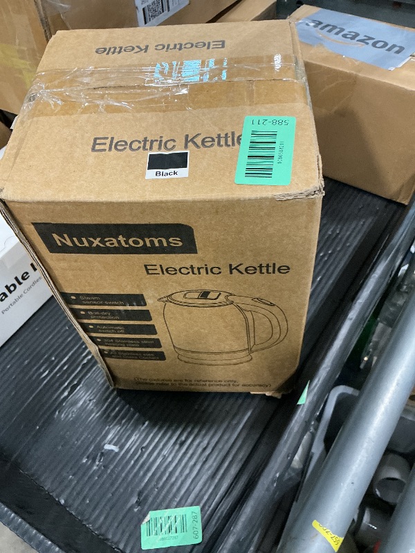 View 2 of **View Clerk Notes**Nuxatoms Household Electric Kettle, 2.0L Stainless Steel, Auto Shut-off, Black