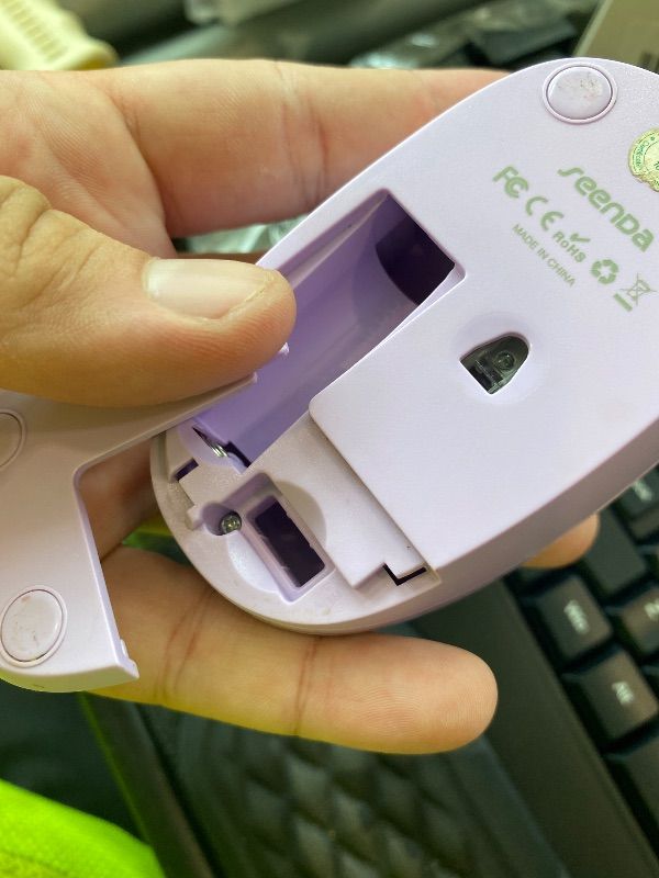 Photo 1 of [Missing Receiver] TECKNET Rechargeable Wireless Mouse Jiggler - Purple