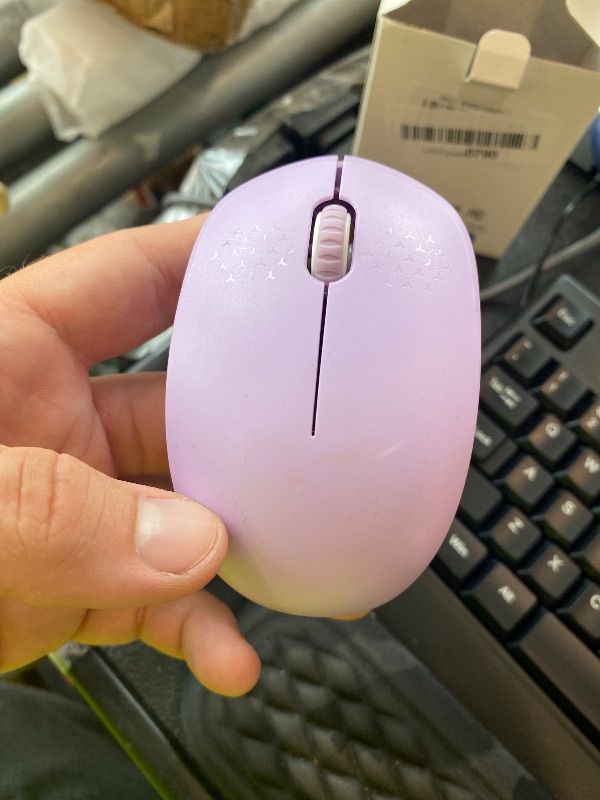 Photo 1 of [Missing Receiver] TECKNET Rechargeable Wireless Mouse Jiggler - Purple