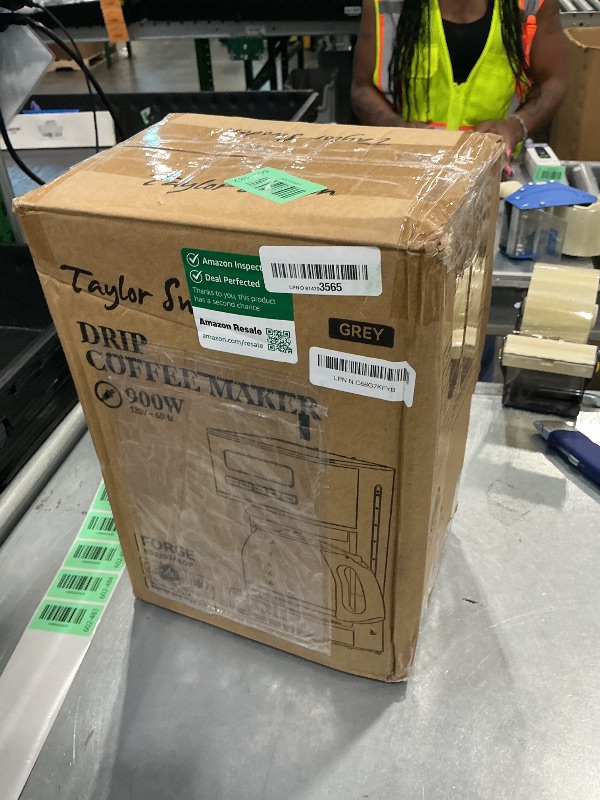 Photo 1 of **View Clerk Notes**Taylor Swoden Iced Coffee maker 12 Cup, Gray & Stainless Steel