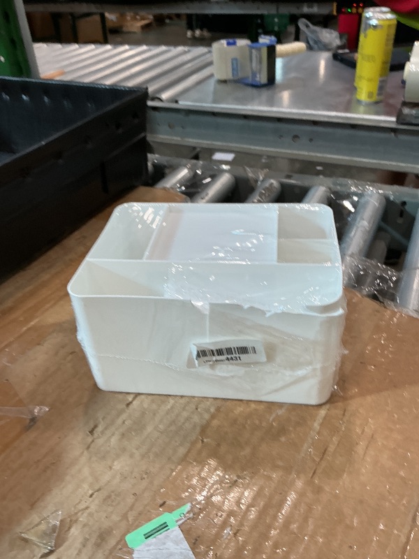 Photo 1 of [DAMAGED] LETURE Desk Organizer with 2 Drawers - White