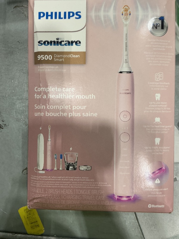 Photo 1 of [SOLD FOR PARTS][ DAMAGED] Philips Sonicare DiamondClean 9500 Electric Toothbrush (Pink)
