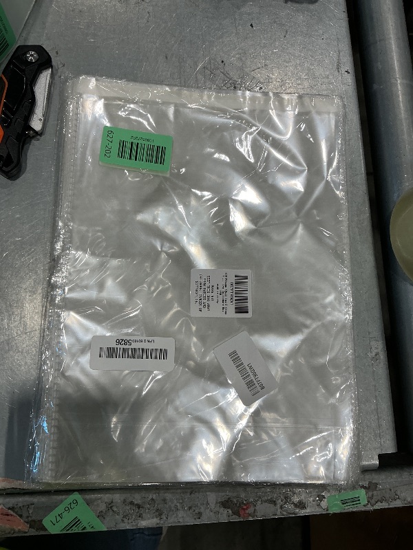 View 2 of 100 Pieces (9x12 Inch) Clear Plastic Bags for Packaging, Clothing & T-Shirts Strong Packing Self Adhesive Cellophane Bag