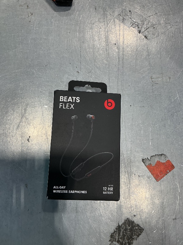 View 2 of [SOLD FOR PARTS] Beats Flex Wireless Earbuds - Apple W1 Headphone Chip, Magnetic Earphones, Class 1 Bluetooth, 12 Hours of Listening Time, Built-in Microphone - Black