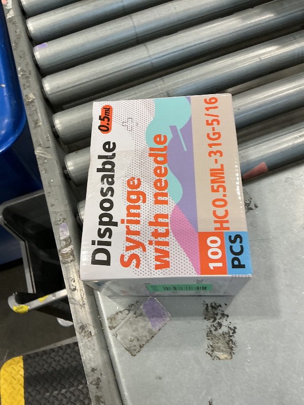 Photo 1 of 0.5ML Syringe, Lab Supplies Syringes 31G 5/16 Inch, Individually Wrapped, Pack of 100