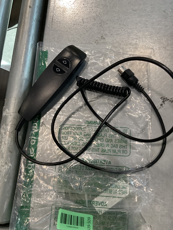 View 2 of 2 Button 5 Pin Lift Chair Remote Control Compatible with MCombo Single Motor Power Recliners and Other Single Motor Lift Chiars, Hand Control with Green Backlit